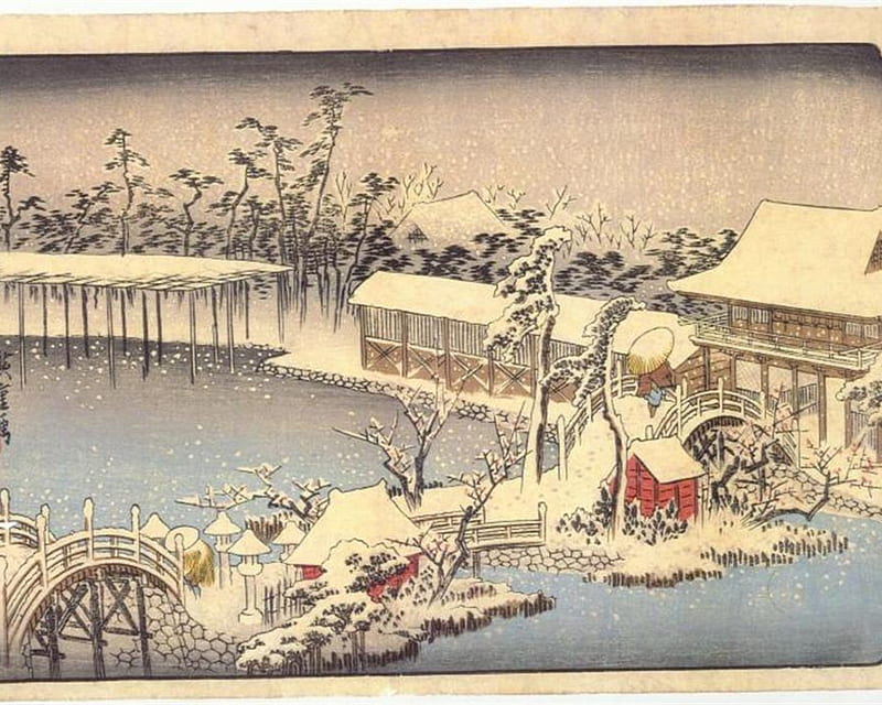 HD-wallpaper-hiroshige-kameido-shrine-in-the-snow-print-ukiyo-e-japanese-snow